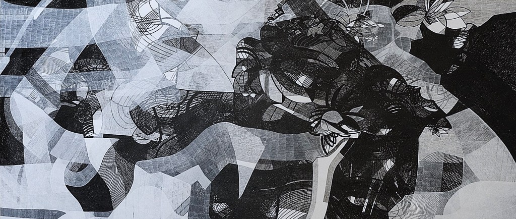 Untitled
2024, canvas, acrylic markers, varnish, 80×200 cm